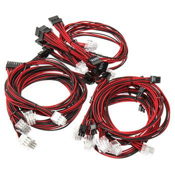 Super Flower Sleeve Cable Kit - schwarz/rot SF-1000CS-BKRD