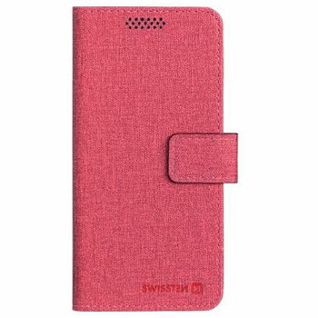 SWISSTEN preklopni etui za mobitel, veličina XL, 158 x 80mm, tekstil, crvena