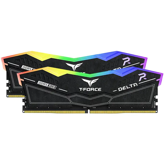 Team Group DDR5 32GB - 5200 - CL - 40 - Dual-Kit - DIMM -FF3D532G5200HC40CDC01, Delta RGB, XMP, black