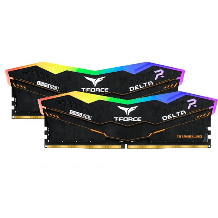 Team Group DDR5 32GB - 6000 - CL - 38 - Dual-Kit - DIMM - FF5D532G6000HC38ADC01, Delta TUF RGB, XMP, black