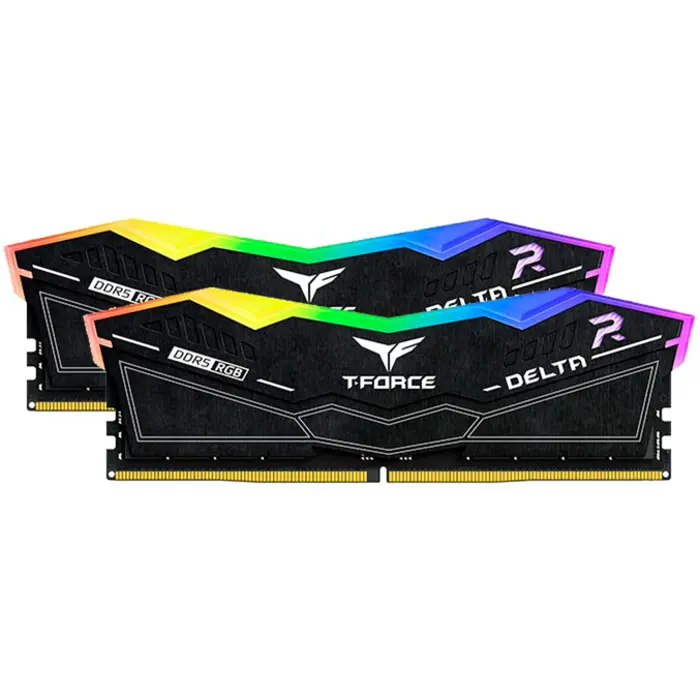 Team Group DDR5 - 48GB - 7200 - CL - 34 (2x 24 GB) dual kit, RAM (black, FF3D548G7200HC34ADC01, Delta RGB, INTEL XMP)