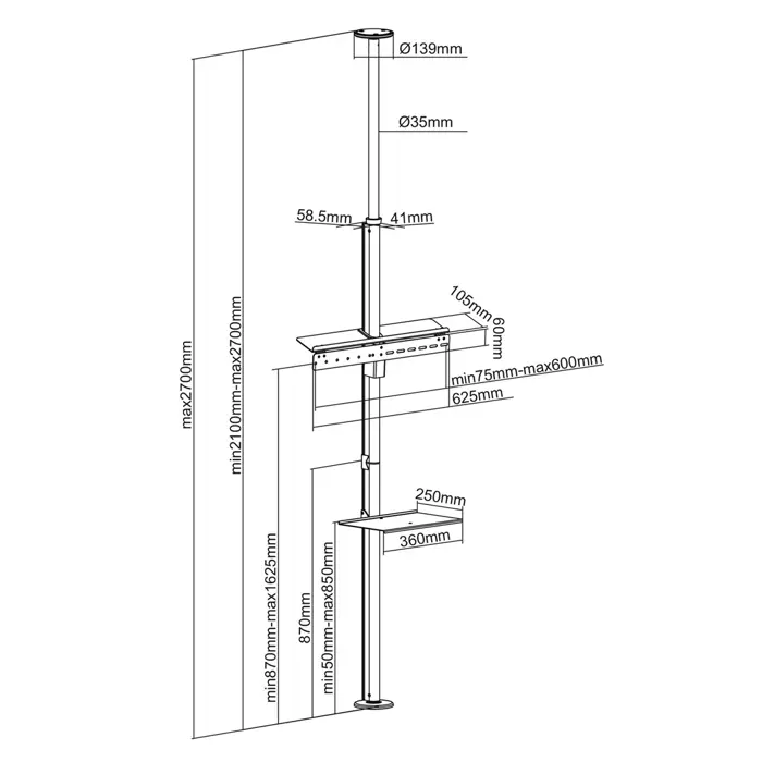 telescopic-tv-holder-ceiling-and-floor-with-shelf-maclean-mc-84502-tvamcnuch0079.webp