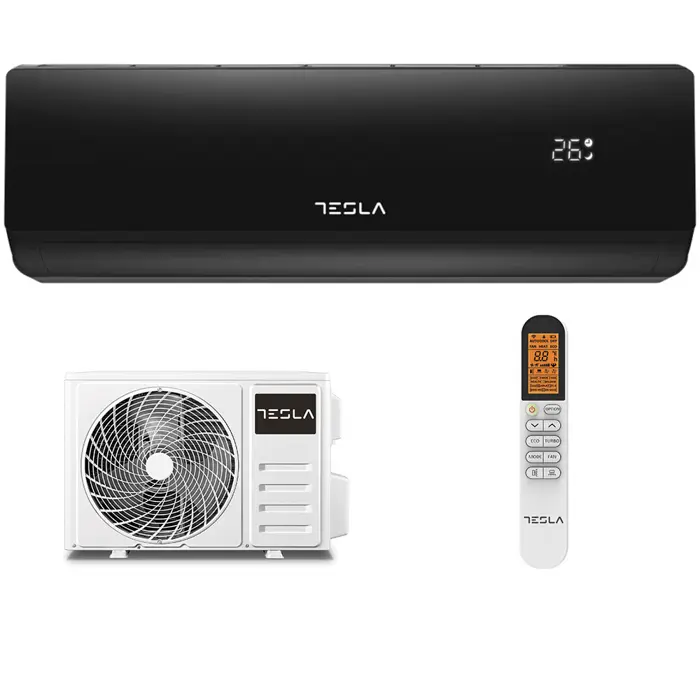 Tesla klima SET, Style AC TT34EX82BM-1232IAW Inverter,WiFi.,Black,3.4kW
