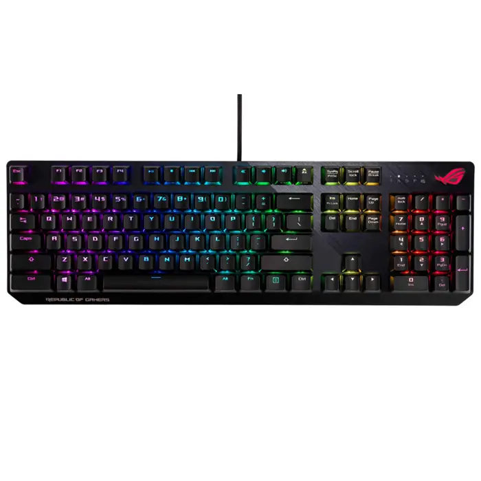 Tipkovnica ASUS ROG Strix Scope, RGB, mehanička, UK Layout, crna, USB 90MP0180-B0UA00