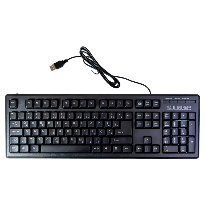 Tipkovnica Blueline K2, USB, crna, HR znakovi
