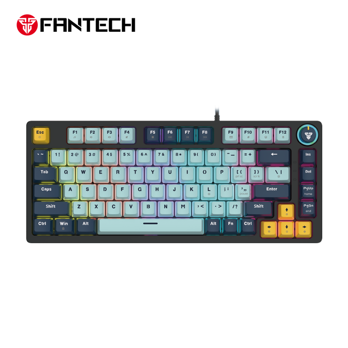 TIPKOVNICA GAMING ŽIČNA MEHANIČKA FANTECH ATOM 81 RED SW. MK875V2 SKY BLUE