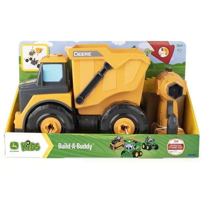 TOMY John Deere build dump truck+drill 47508