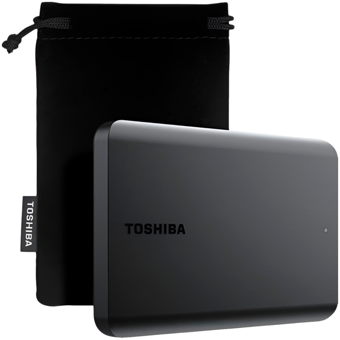 Toshiba External Hard Drive Canvio Basics Excl (2.5" 1TB, USB3.2 Gen 1, Black)