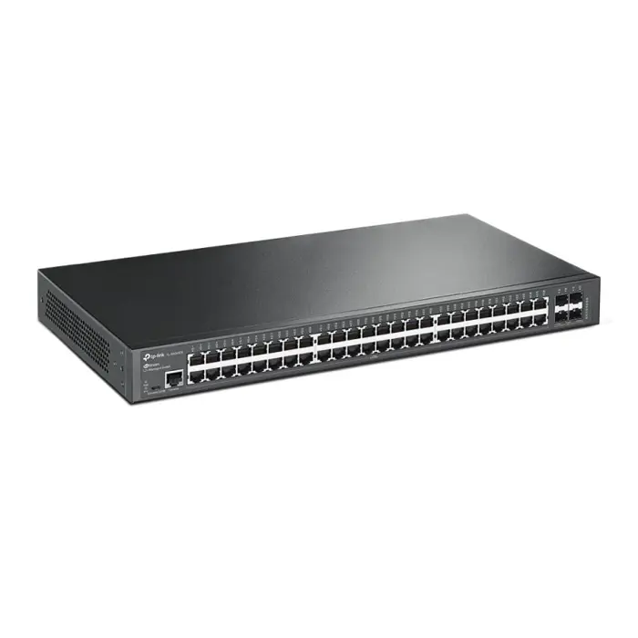 TP-Link 48-port Omada Gigabit Managed preklopnik (Switch) L2+, 48×G-LAN, 4×10G SFP+, 1×RJ45/1×Micro-USB console port, 1U 19" rack-mount