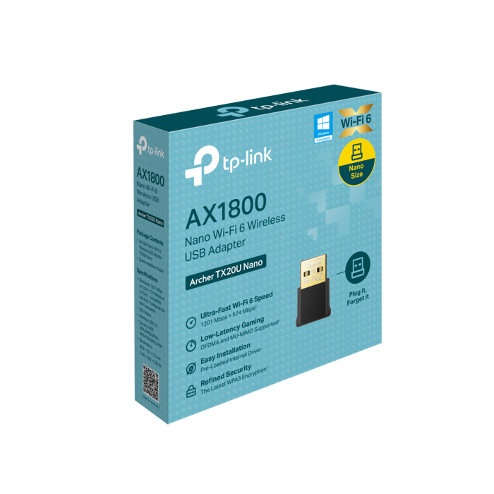 TP-Link Archer TX20U Nano AX1800 NanoDual  Wi-Fi 6