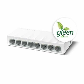 TP-Link LiteWave 8-Port 10/100Mbps Desktop Switch, 8 10/100Mbps RJ45 Ports, Desktop Plastic Case, Green Ethernet technology