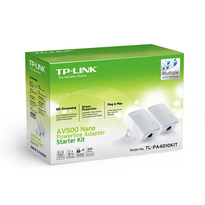 TP-Link PA4010 KIT, 500Mbps powerline starter kit