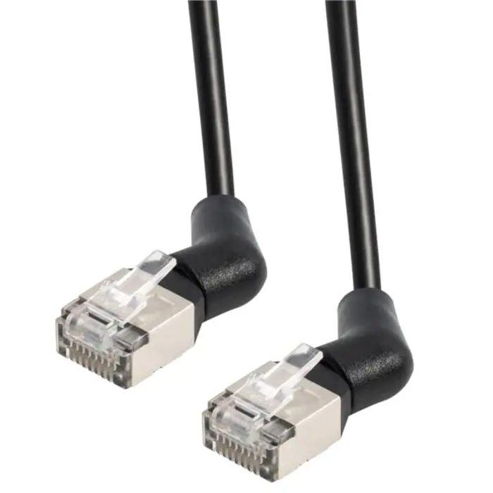 Transmedia CAT6a U FTP Patch Cable 0,5m black, 360° rotatable