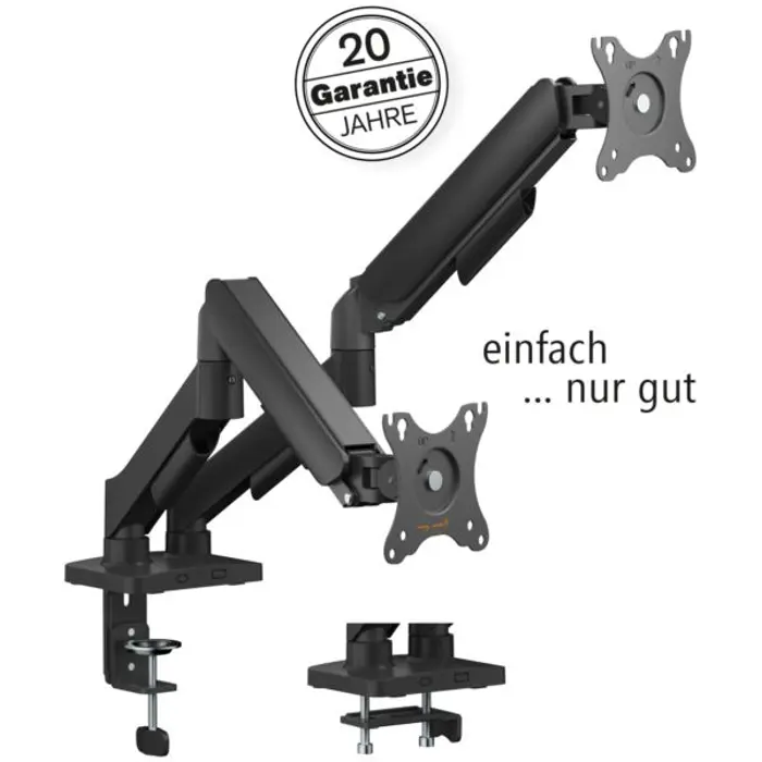 Transmedia Flexible dual monitor mount with spring system
