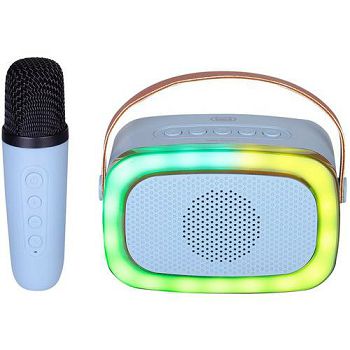 TREVI karaoke 10W, mini dimenzije, disco rasvjeta, mikrofon, plave XR 8A01