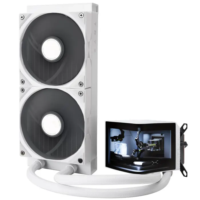 TRYX PANORAMA Komplett-Wasserkühlung - 240 mm, weiß-L-P240N-DS2M-G0W