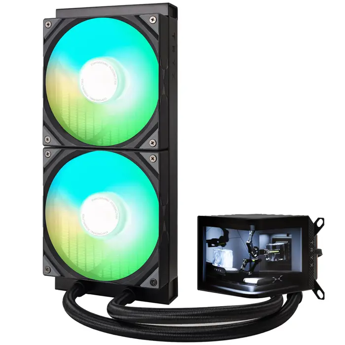 TRYX PANORAMA Komplett-Wasserkühlung, ARGB - 280 mm, schwarz-L-P280A-AS2M-G0K