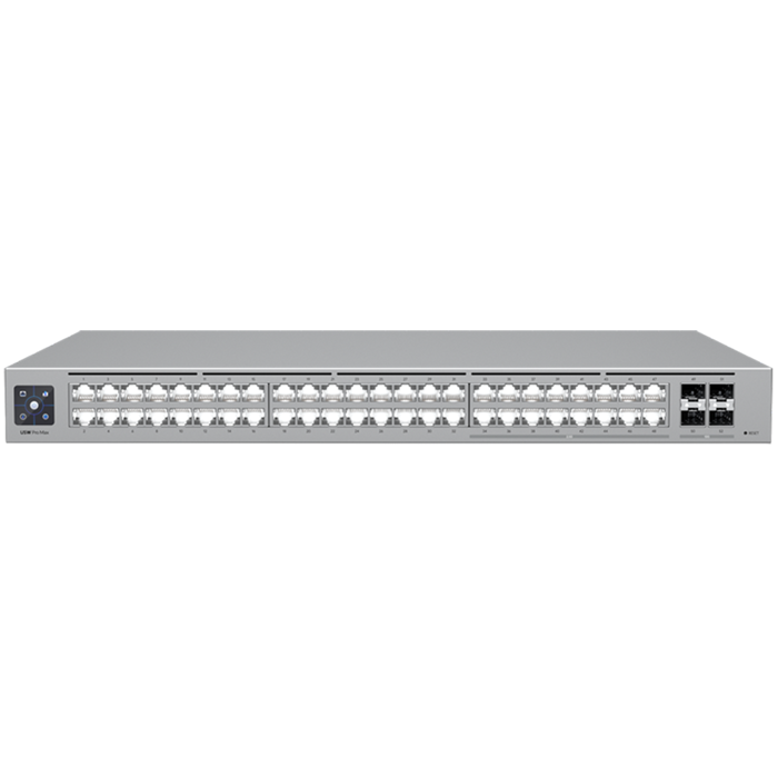 Ubiquiti 48-port, Layer 3 Etherlighting switch with 2.5 GbE, 16x 2.5 GbE RJ45 ports, 32x  GbE RJ45 ports, 4x 10G SFP+ ports