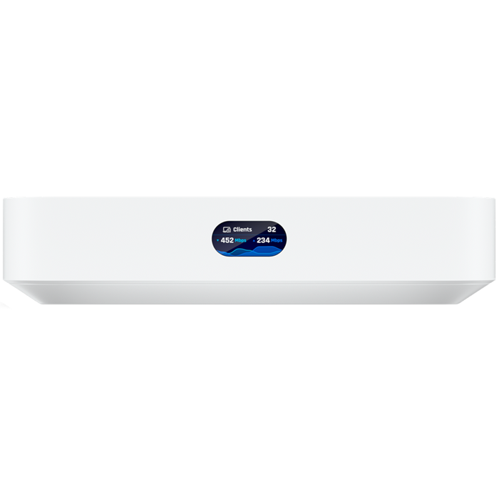 UBIQUITI Compact UniFi Cloud Gateway with a full suite of advanced routing and security features:Runs UniFi Network for full-stack network management;Manages 30+ UniFi devices and 300+ clients;1 Gbps 