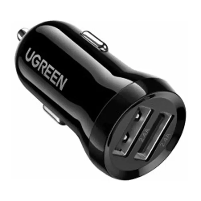 UGREEN auto punjač, 24W, Dual USB-A, crni