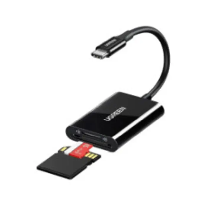 UGREEN čitač memorijskih kartica, TF/SD/MicroSD kartice, USB-C, 15cm, crni
