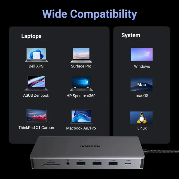 ugreen-usb-hub-13-in1-usb-c-na-displayport-4k-60-2x-hdmi-4k6-84704-67719.webp