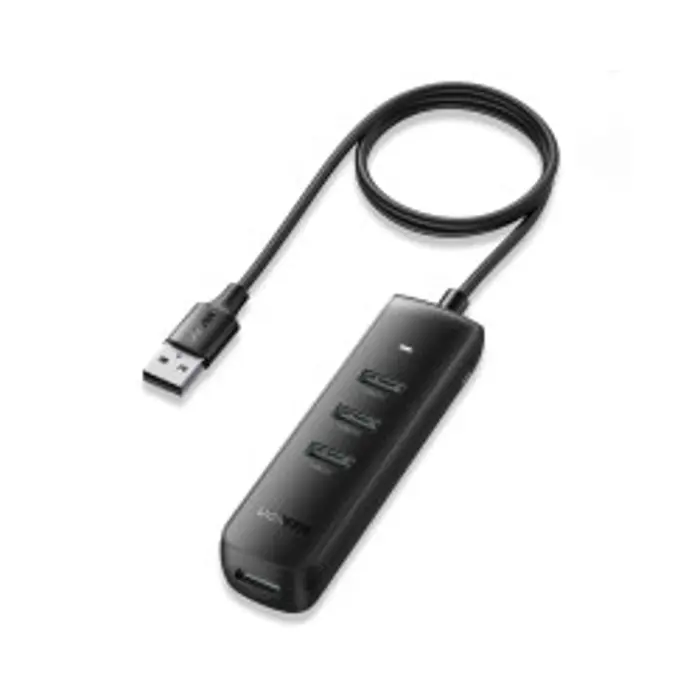 UGREEN USB HUB, USB 3.0 A, 4-portni, crni, 1m