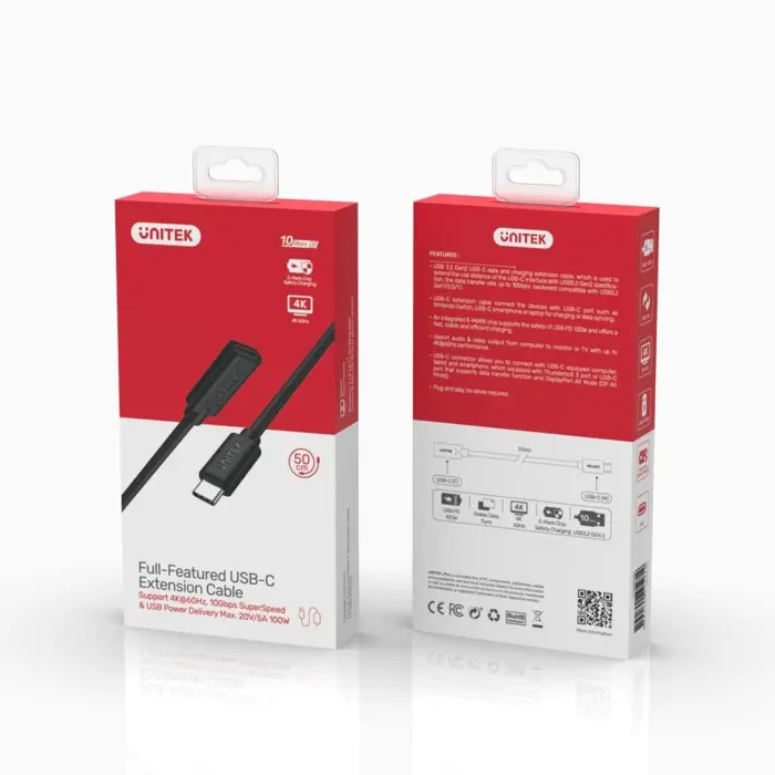 unitek-c14086bk-usb-cable-usb-32-gen-2-31-gen-2-05-m-usb-c-b-21222-kbautkusb0022.webp