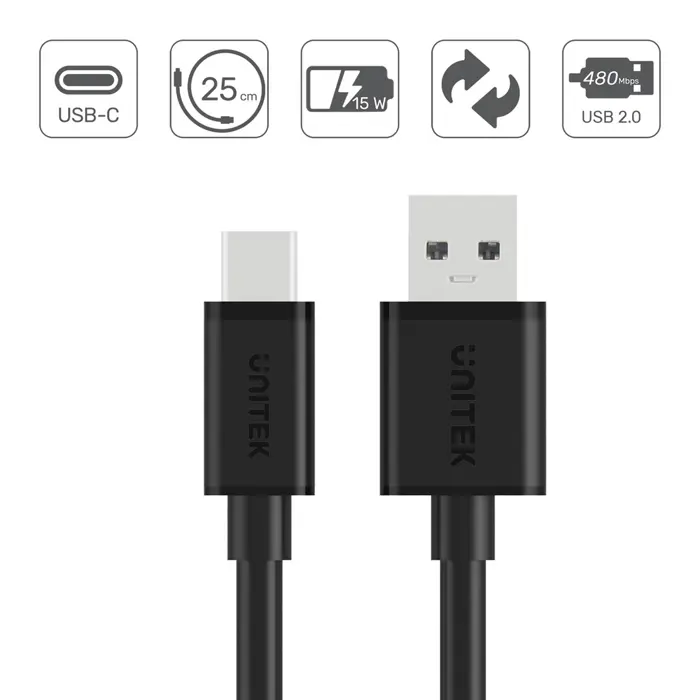 unitek-usb-cable-usb-a--usb-c-25cm-y-c480bk-66359-kbautkusb0024.webp