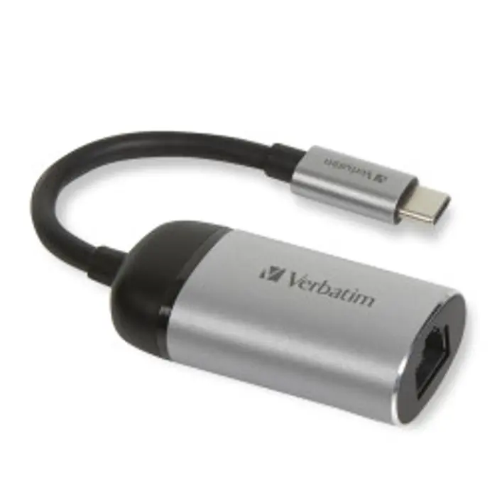 Verbatim USB-C na gigabitni ethernet adapter, aluminijsko kućište, 10cm kabel