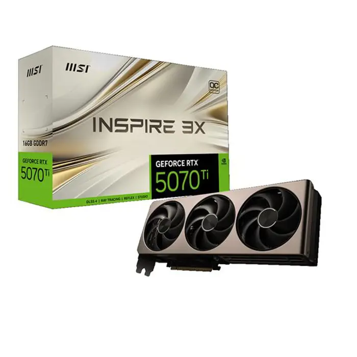 VGA MSI RTX 5070TI 16G INSPIRE 3X OC