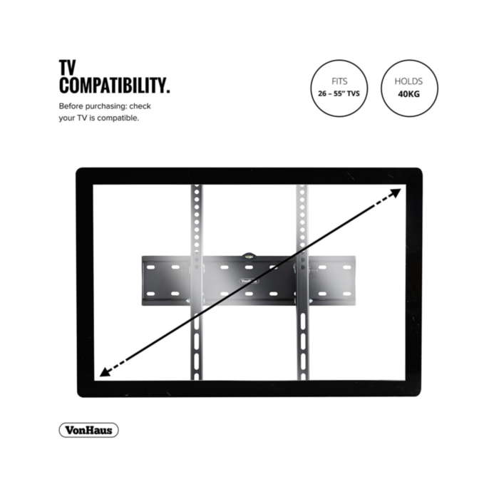 vonhaus-26-55-3939-tilting-tv-wall-bracket-up-to-40kg-62425-e0014902.webp
