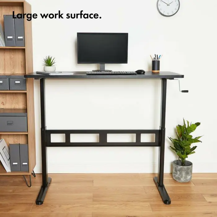 VonHaus adjustable Sit & Stand workbench black