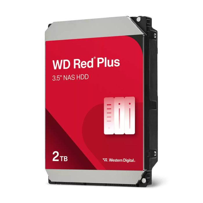 WD 2TB Red Plus 3,5" SATA 6Gb/s 5400rpm 64MB HDD disk
