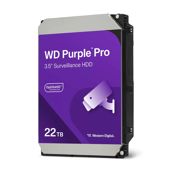 WD Purple Pro 22TB, 7200 Turns, 512MB
