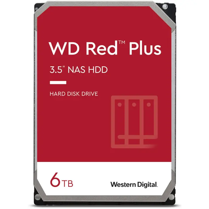 WD Red Plus WD60EFPX 6TB, 3,5", 256MB, 5400 rpm