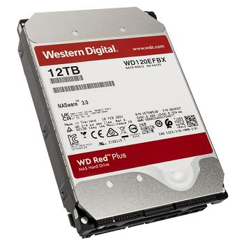 Western Digital Red Plus, SATA 6G, Intellipower, 3,5" - 12 TB WD120EFBX