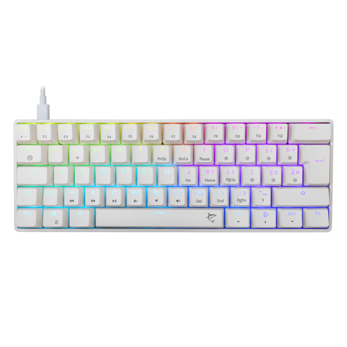 WHITE SHARK gaming tipkovnica GK-004212 SHINOBI-2 bijela crv.sw.