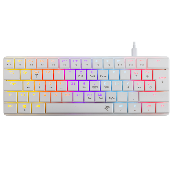 WHITE SHARK gaming tipkovnica GK-006112 NAGAMAKI bijela / crveni sw