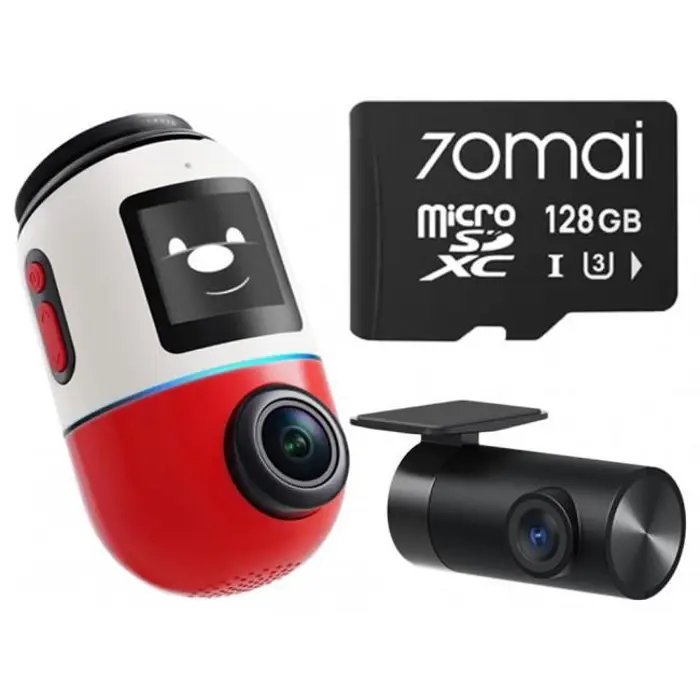 Wideorejestrator 70mai X800 Omni 4K/GPS/WiFi Dual czerwony + karta SD 70mai 128GB