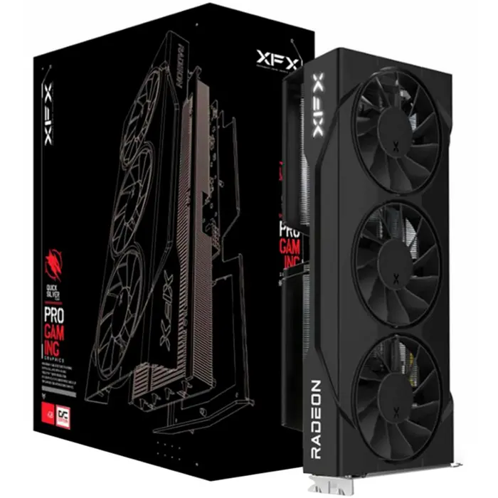 XFX Radeon RX 9060 XT Swift OC Triple Fan, graphics card black, RDNA4, GDDR6, 2x DisplayPort, 1x HDMI 2.1