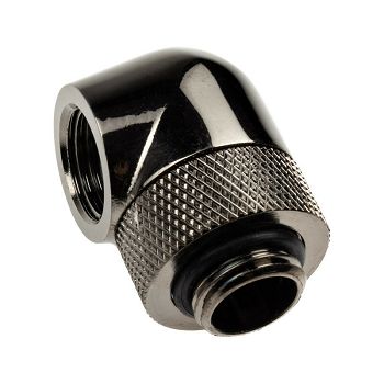 XSPC adapter 90 degrees G1/4 inch male to G1/4 inch female - rotatable, black chrome 