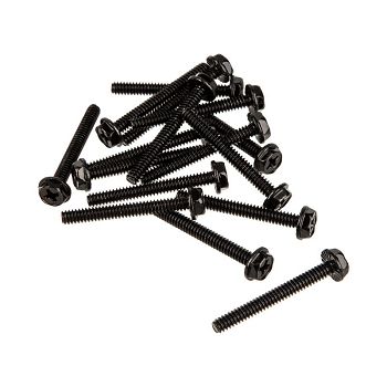XSPC radiator fan screws type 6-32, 30mm (16 pieces) - black 