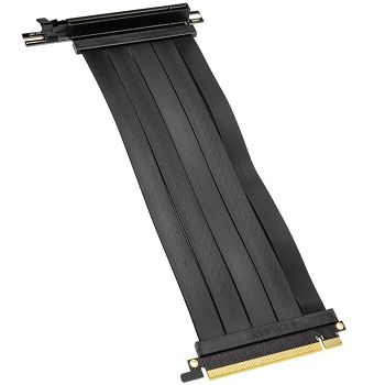 Zalman riser ribbon cable - PCI-E 4.0 x16, 90 degrees, 22cm - black ZM-RCG422