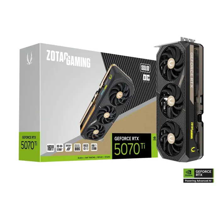 ZOTAC GAMING GeForce RTX 5070 Ti Solid OC, 16384 MB GDDR7-ZT-B50710J-10P