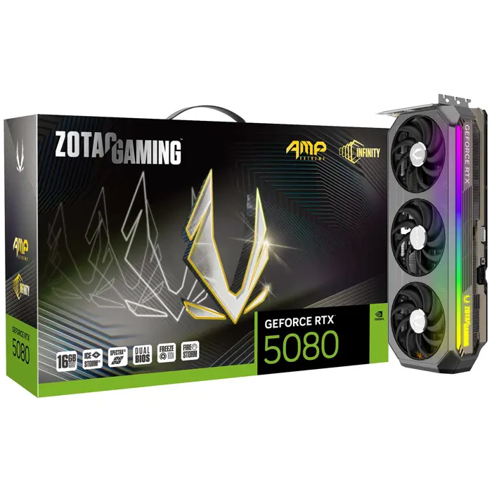 ZOTAC GAMING GeForce RTX 5080 AMP Extreme Infinity, 16384 MB GDDR7-ZT-B50800B-10P