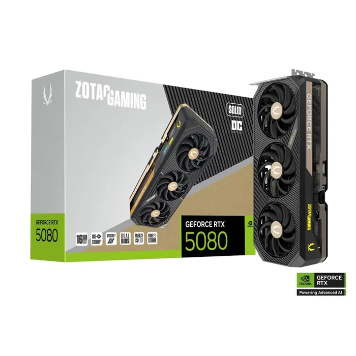 ZOTAC GAMING GeForce RTX 5080 Solid OC, 16384 MB GDDR7-ZT-B50800J-10P