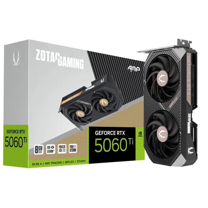 Zotac GeForce RTX 5060 Ti AMP 8GB (DLSS 4, 3x DisplayPort, 1x HDMI 2.1)