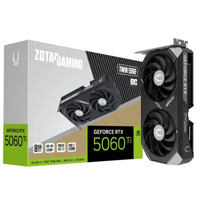 Zotac GeForce RTX 5060 Ti Twin Edge OC 8GB (DLSS 4, 3x DisplayPort, 1x HDMI 2.1)