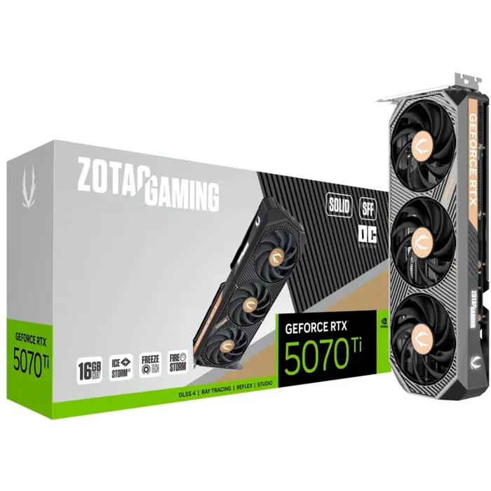 Zotac GeForce RTX 5070 Ti SOLID OC SFF (DLSS 4, 3x DisplayPort, 1x HDMI 2.1)